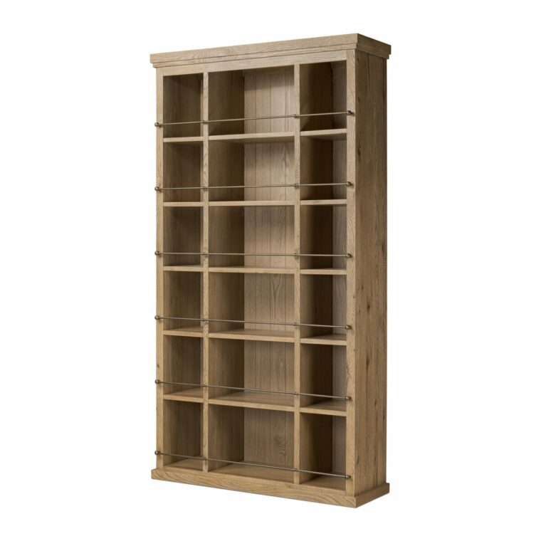 Alistair Bookcase with Brushed Brass Railings - Image 6