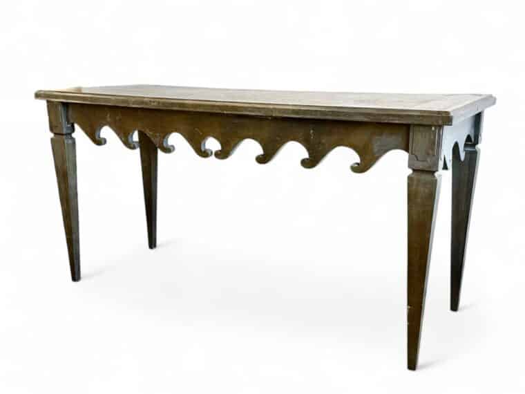 Spanish Wave Motif Zinc Top Console - Image 3