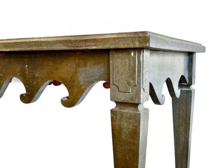 Spanish Wave Motif Zinc Top Console - Image 4