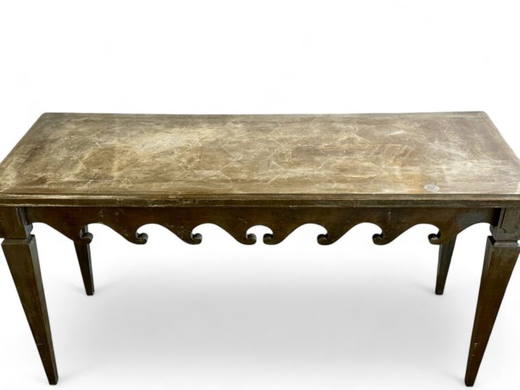 Spanish Wave Motif Zinc Top Console - Image 5