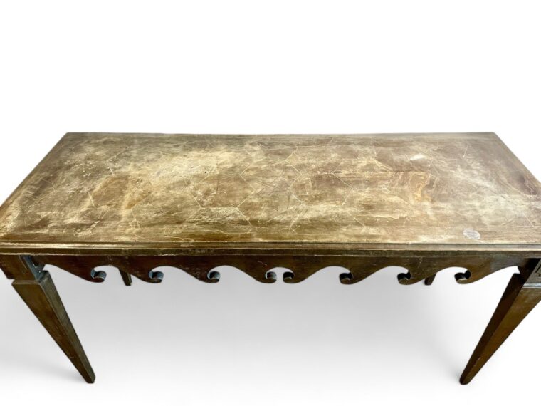 Spanish Wave Motif Zinc Top Console - Image 6