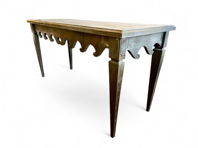 Spanish Wave Motif Zinc Top Console - Image 2