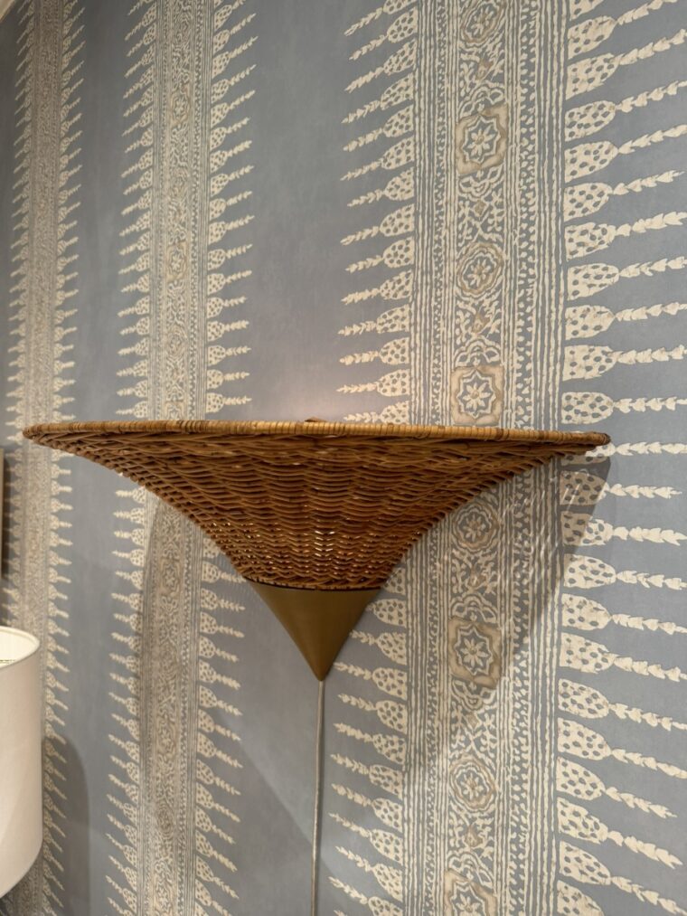 Rattan and Khaki Finished Iron Sconce - Image 5