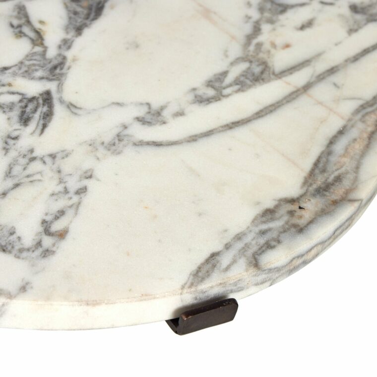 Round Marble End Table with Tripod Base and Ball Feet - Image 16